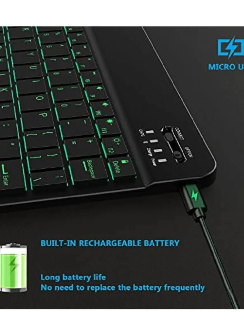 Like New Small Portable Wireless Rechargeable Keyboard